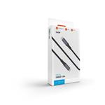 Fixed Media Cable, opletený kábel s konektormi USB-C/USB-C, PD 3.1, 2m, USB4 Gen3 40Gbps, 8K60Hz, 240W, čierny