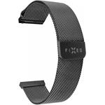 Fixed Mesh Strap sieťovaný nerezový remienok, šírka 20mm pre smartwatch, čierny