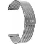 Fixed Mesh Strap sieťovaný nerezový remienok, šírka 20mm pre smartwatch, strieborný