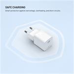 Fixed Mini set sieťovej GaN nabíjačky s USB-C výstupom a USB-C/USB-C káblom, podpora PD, 1,2 m, 30W, biely