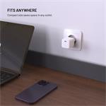 Fixed Mini Set sieťovej GaN nabíjačky s USB-C výstupom a USB-C/USB-C káblom, podpora PD, 2 metre, 65W, biely