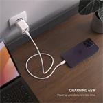 Fixed Mini sieťová GaN nabíjačka s USB-C a USB výstupom a podporou PD, 45W, biela