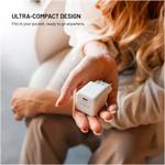 Fixed Mini sieťová GaN nabíjačka s USB-C výstupom a podporou PD, 65W, biela