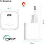 Fixed Mini sieťová GaN nabíjačka s USB-C výstupom a podporou PD, 65W, biela