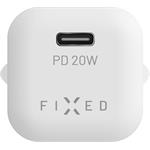 Fixed Mini sieťová nabíjačka s USB-C výstupom a podporou PD, 20W, biela