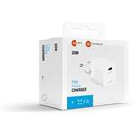 Fixed Mini sieťová nabíjačka s USB-C výstupom a podporou PD, 20W, biela