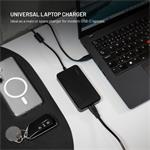 Fixed nabíjací GaN adaptér pre notebooky s USB-C, podpora PD 3.0, 100W, čierny