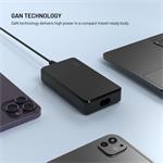 Fixed nabíjací GaN adaptér pre notebooky s USB-C, podpora PD 3.0, 100W, čierny