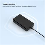 Fixed nabíjací GaN adaptér pre notebooky s USB-C, podpora PD 3.0, 100W, čierny