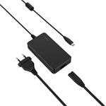 Fixed nabíjací GaN adaptér pre notebooky s USB-C, podpora PD 3.0, 100W, čierny