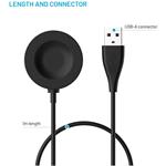Fixed nabíjací USB-A kábel pre Huawei Watch GT 2 Pro/3/3 Pro/4/4 Pro/5/5 Pro/6/6 Pro, čierny