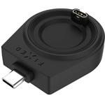 Fixed nabíjací USB-C adaptér pre smartwatch Garmin Fenix 5/6/7/7X/8, Epix, Venu 2/3/3S, Vívoactive 3/4/5, čierny