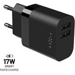 Fixed nabíjačka s 2x USB výstupom, 17 W, Smart Rapid Charge, čierna