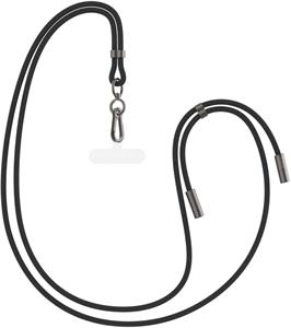 Fixed Neck Cable opletený kábel pre telefóny so zadným krytom s konektormi USB-C/USB-C, 1.6m, PD 60W, 480Mbps, čierny