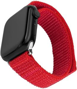 Fixed Nylon Sporty Strap nylonový remienok pre Apple Watch 38/40/41mm, červený