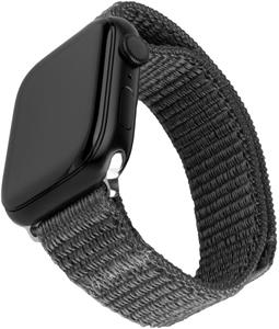 Fixed Nylon Sporty Strap nylonový remienok pre Apple Watch 38/40/41mm, tmavo-sivý