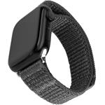 Fixed Nylon Sporty Strap nylonový remienok pre Apple Watch 42/44/45mm, tmavo-sivý