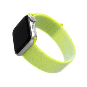 Fixed Nylon Strap Nylonový remienok na princípe suchého zipsu  pre Apple Watch 38/40/41 mm, limetkový