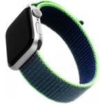 Fixed Nylon Strap Nylonový remienok na princípe suchého zipsu pre Apple Watch 38/40/41 mm, neónovo - modrý