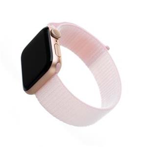 Fixed Nylon Strap Nylonový remienok na princípe suchého zipsu pre Apple Watch 38/40/41 mm, růžový