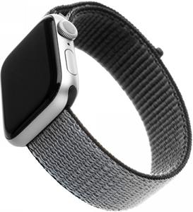 Fixed Nylon Strap Nylonový remienok na princípe suchého zipsu pre Apple Watch 38/40/41 mm, šedý