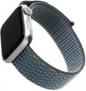 Fixed Nylon Strap Nylonový remienok na princípe suchého zipsu  pre Apple Watch 38/40/41 mm, tmavo - šedý