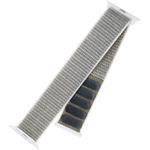 Fixed Nylon Strap Nylonový remienok na princípe suchého zipsu pre Apple Watch 42/44/45/49mm, bielo-šedý
