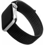 Fixed Nylon Strap Nylonový remienok na princípe suchého zipsu pre Apple Watch 42/44/45/49mm, čierny