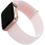 Fixed Nylon Strap Nylonový remienok na princípe suchého zipsu pre Apple Watch 42/44/45/49mm, rúžový