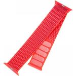 Fixed Nylon Strap Nylonový remienok na princípe suchého zipsu pre Apple Watch 42/44/45/49mm, tmavo-rúžový