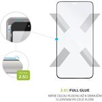 Fixed ochranné tvrdené sklo Full-Cover pre Apple iPhone 12/12 Pro, lepenie cez celý displej, čierné