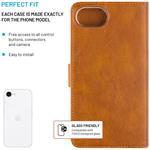 Fixed Opus puzdro typu kniha pre Apple iPhone 17e/16e, hnedé