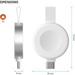 Fixed Orb 2 nabíjací USB-C adaptér pre Apple Watch s podporou rýchlonabíjania, biely