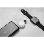 Fixed Orb magnetický nabíjací adaptér pre Apple Watch s podporou rýchleho nabíjania, MFI, biely