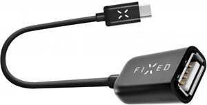 Fixed OTG kábel s konektorom USB/USB-C, USB 2.0, 20 cm, čierny