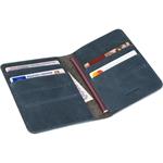 Fixed Passport kožená peňaženka, veľkosť cestovného pasu, modrá
