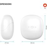 Fixed Pods bezdrôtové TWS slúchadlá, biele