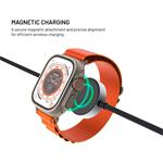 Fixed Power Watch Cable opletený kábel s konektormi USB-C/USB-C a Apple/Samsung Watch nabíjačkou, 1.5m, PD 60W, sivý