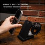 Fixed Powerstation stojan pre Garmin s bezdrôtovým nabíjaním až pre 3 zariadenia, 15W+5W+2.5W, čierny