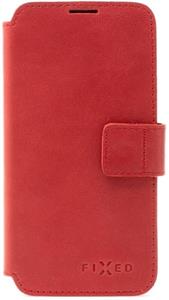 Fixed ProFit kožené puzdro typu kniha pre Apple iPhone 17e/16e, červené