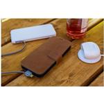 Fixed ProFit kožené puzdro typu kniha pre Apple iPhone 17e/16e, hnedé