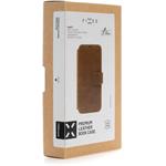 Fixed ProFit kožené puzdro typu kniha pre Apple iPhone 17e/16e, hnedé