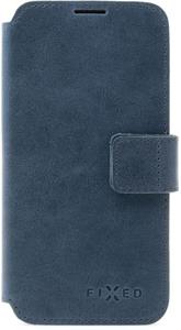 Fixed ProFit kožené puzdro typu kniha pre Apple iPhone 17e/16e, modré