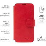 Fixed ProFit kožené puzdro typu kniha pre Samsung Galaxy A34 5G, červené