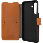 Fixed ProFit kožené puzdro typu kniha pre Samsung Galaxy A56 5G, hnedé