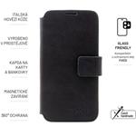 Fixed ProFit kožené puzdro typu kniha pre Samsung Galaxy S25 Ultra, čierne
