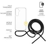 Fixed Pure Neck kryt s čiernou šnúrkou na krk pre Samsung Galaxy S25+