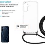 Fixed Pure Neck puzdro s odnímateľnou čiernou šnúrkou na krk pre Samsung Galaxy A16 4G/5G