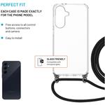 Fixed Pure Neck puzdro s odnímateľnou čiernou šnúrkou na krk pre Samsung Galaxy A36 5G/A56 5G
