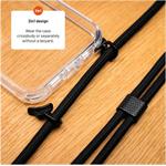 Fixed Pure Neck puzdro s odnímateľnou čiernou šnúrkou na krk pre Samsung Galaxy A36 5G/A56 5G